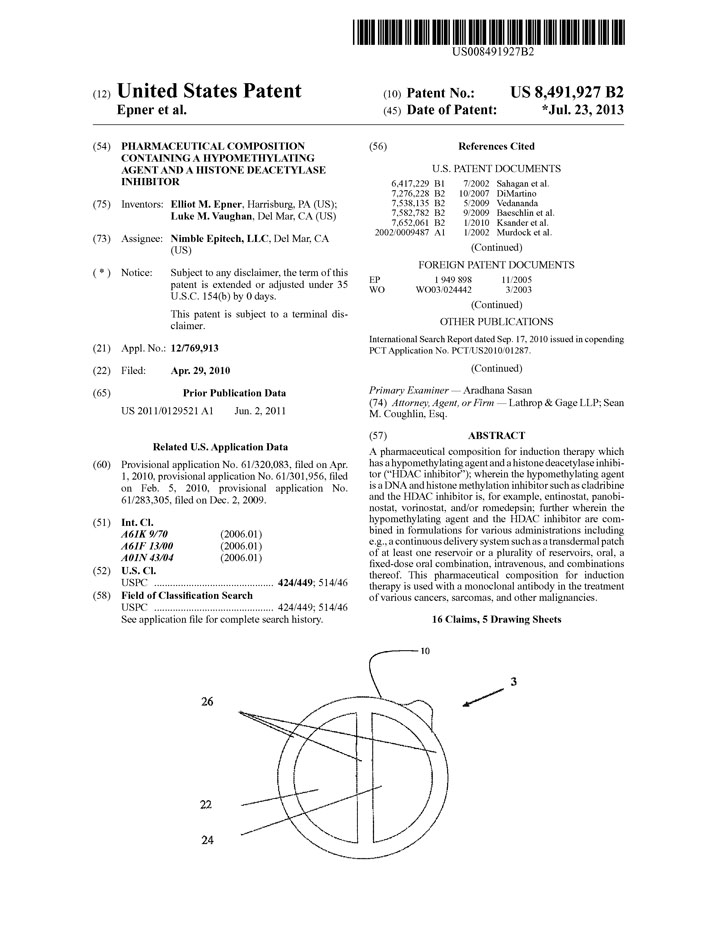 Pharmacology & Drug Delivery System Patents