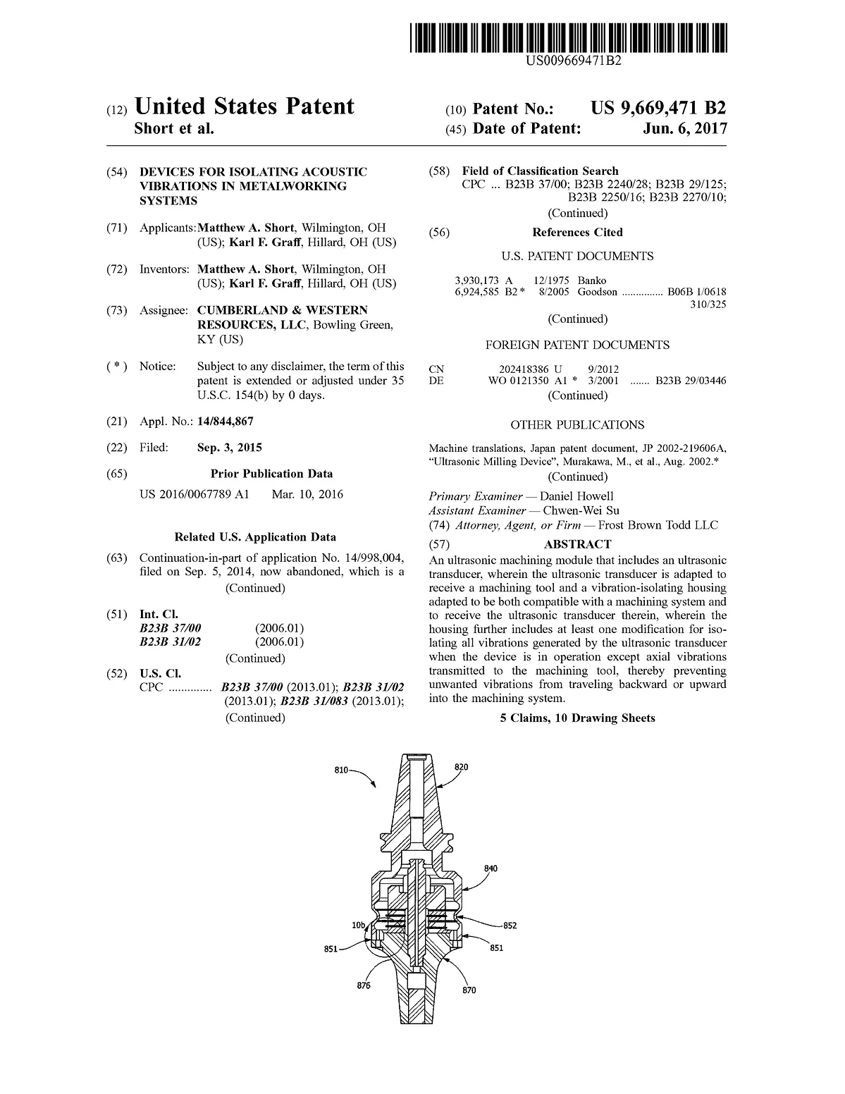 Mechanical Systems Patents