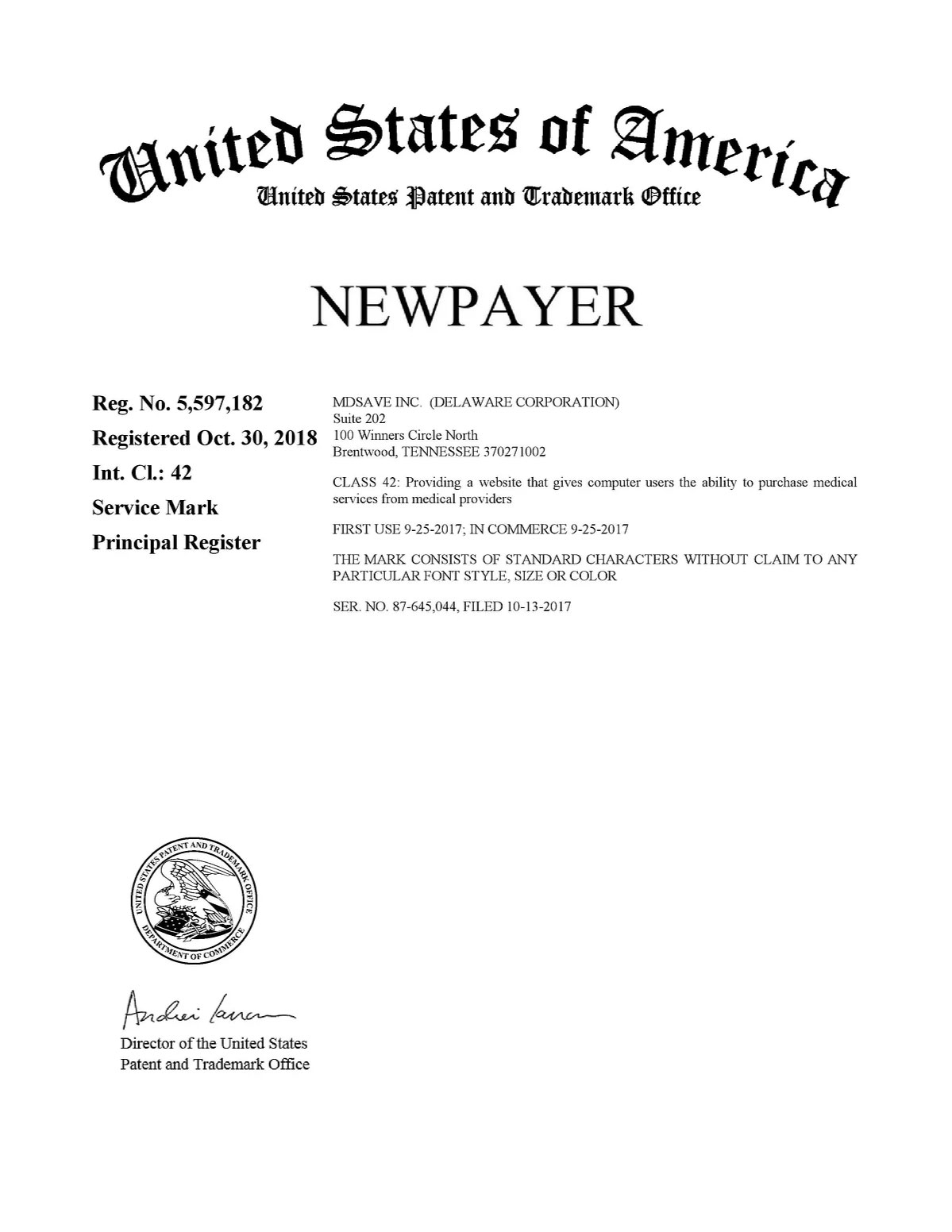 Newpayer Trademark